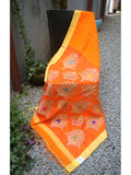 Orange/Yellow Linen Saree-Saree-House of Taamara-House of Taamara