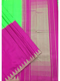 Parrot Green/Pink Kanjeevaram Silk Saree-Silk Saree-House of Taamara-House of Taamara
