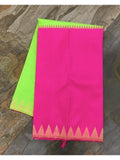 Parrot Green/Pink Kanjeevaram Silk Saree-Silk Saree-House of Taamara-House of Taamara