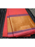 Peach Kanchi Cotton Saree-Saree-House of Taamara-House of Taamara
