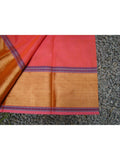 Peach Kanchi Cotton Saree-Saree-House of Taamara-House of Taamara