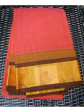 Peach Kanchi Cotton Sarees-Saree-House of Taamara-House of Taamara
