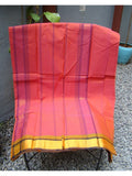 Peach Kanchi Cotton Sarees-Saree-House of Taamara-House of Taamara