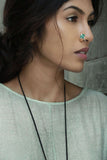 Petal Enameled Silver Nosepin-Nose Pins-House of Taamara-House of Taamara