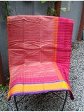 Pink Checks Kanchi Cotton Saree-Saree-House of Taamara-House of Taamara