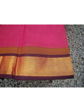 Pink Kanchi Cotton Saree-Saree-House of Taamara-House of Taamara