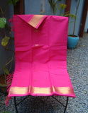 Pink Kanchi Cotton Saree-Saree-House of Taamara-House of Taamara