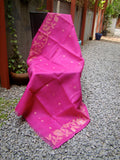 Pink Muslin Jamdani Saree-Saree-House of Taamara-House of Taamara