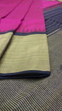 Pink/Black Kanjeevaram Silk Saree-Silk Saree-House of Taamara-House of Taamara