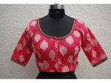 Pink/Black/Yellow Cotton Blouse Size-36-Blouse-House of Taamara-House of Taamara