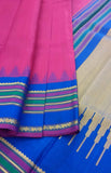 Pink/Blue Kanjeevaram Silk Saree-Silk Saree-House of Taamara-House of Taamara