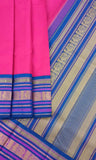 Pink/Blue Kanjeevaram Silk Saree-Silk Saree-House of Taamara-House of Taamara