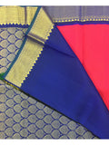 Pink/Blue Kanjeevaram Silk Saree-Silk Saree-House of Taamara-House of Taamara