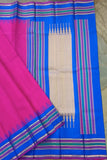 Pink/Blue Kanjeevaram Silk Saree-Silk Saree-House of Taamara-House of Taamara