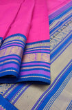 Pink/Blue Kanjeevaram Silk Saree-Silk Saree-House of Taamara-House of Taamara