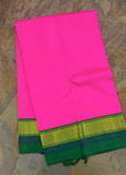 Pink/Green Kanjeevaram Silk Saree-Silk Saree-House of Taamara-House of Taamara