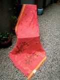 Pink/Orange/Yellow Linen Saree-Saree-House of Taamara-House of Taamara