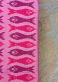 Pink/Purple Ikat Silk Cotton Fabric-Yardage-House of Taamara-House of Taamara