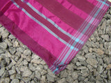 Purple Chanderi Silk Cotton Applique Work Saree-Silk Cotton Saree-House of Taamara-House of Taamara