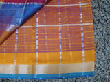 Purple Double Shade Checks Mangalgiri Silk Cotton Saree-Saree-House of Taamara-House of Taamara