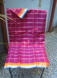 Purple Double Shade Checks Mangalgiri Silk Cotton Saree-Saree-House of Taamara-House of Taamara