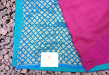 Purple/Blue Moonga Tussar Silk Saree-Silk Saree-House of Taamara-House of Taamara