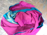 Purple/Blue Moonga Tussar Silk Saree-Silk Saree-House of Taamara-House of Taamara