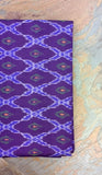 Purple/Blue/White Ikat Silk Cotton Fabric-Yardage-House of Taamara-House of Taamara