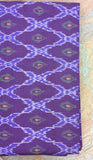 Purple/Blue/White Ikat Silk Cotton Fabric-Yardage-House of Taamara-House of Taamara