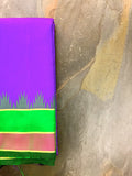 Purple/Green Kanjeevaram Silk Saree-Silk Saree-House of Taamara-House of Taamara