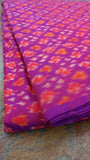 Purple/Orange Ikat Silk Cotton Fabric-Yardage-House of Taamara-House of Taamara