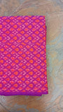 Purple/Orange Ikat Silk Cotton Fabric-Yardage-House of Taamara-House of Taamara