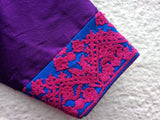Purple/Pink Raw Silk Blouse-Blouse-House of Taamara-House of Taamara