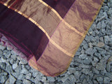 Purple/Wine Chanderi Silk Cotton Applique Work Saree-Silk Cotton Saree-House of Taamara-House of Taamara