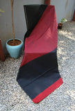 Red/Black Khadi Cotton Saree-Saree-House of Taamara-House of Taamara