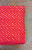 Red/Orange/White Ikat Silk Cotton Fabric-Yardage-House of Taamara-House of Taamara