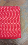 Red/White Ikat Silk Cotton Fabric-Yardage-House of Taamara-House of Taamara