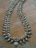Silver Long Mango Mala-Silver Neckpiece-House of Taamara-House of Taamara