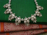 Silver Mango Necklace-Silver Neckpiece-House of Taamara-House of Taamara