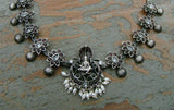 Silver Necklace with Nagru Pendant-Silver Neckpiece-House of Taamara-House of Taamara