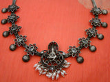 Silver Necklace with Nagru Pendant-Silver Neckpiece-House of Taamara-House of Taamara
