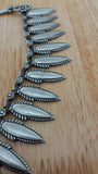 Silver Necklace with Pink Stone Pendant-Silver Neckpiece-House of Taamara-House of Taamara