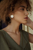 Textured Geometric Silver Earrings-Earrings-House of Taamara-House of Taamara