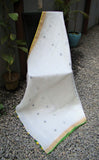White/Black Linen Saree-Saree-House of Taamara-House of Taamara