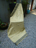 Wood Fence/Black Linen Saree-Saree-House of Taamara-House of Taamara