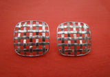 Woven Silver Earrings-Earrings-House of Taamara-House of Taamara