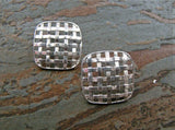 Woven Silver Earrings-Earrings-House of Taamara-House of Taamara