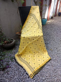 Yellow/Black Linen Saree-Saree-House of Taamara-House of Taamara