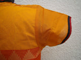 Yellow/Orange Cotton Blouse Size-36-Blouse-House of Taamara-House of Taamara