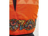 Yellow/Orange Cotton Blouse Size-38-Blouse-House of Taamara-House of Taamara